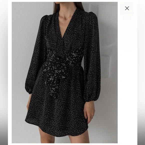 Lichi Bow Detail Polka Dot Mini Dress - Picture 5 of 8